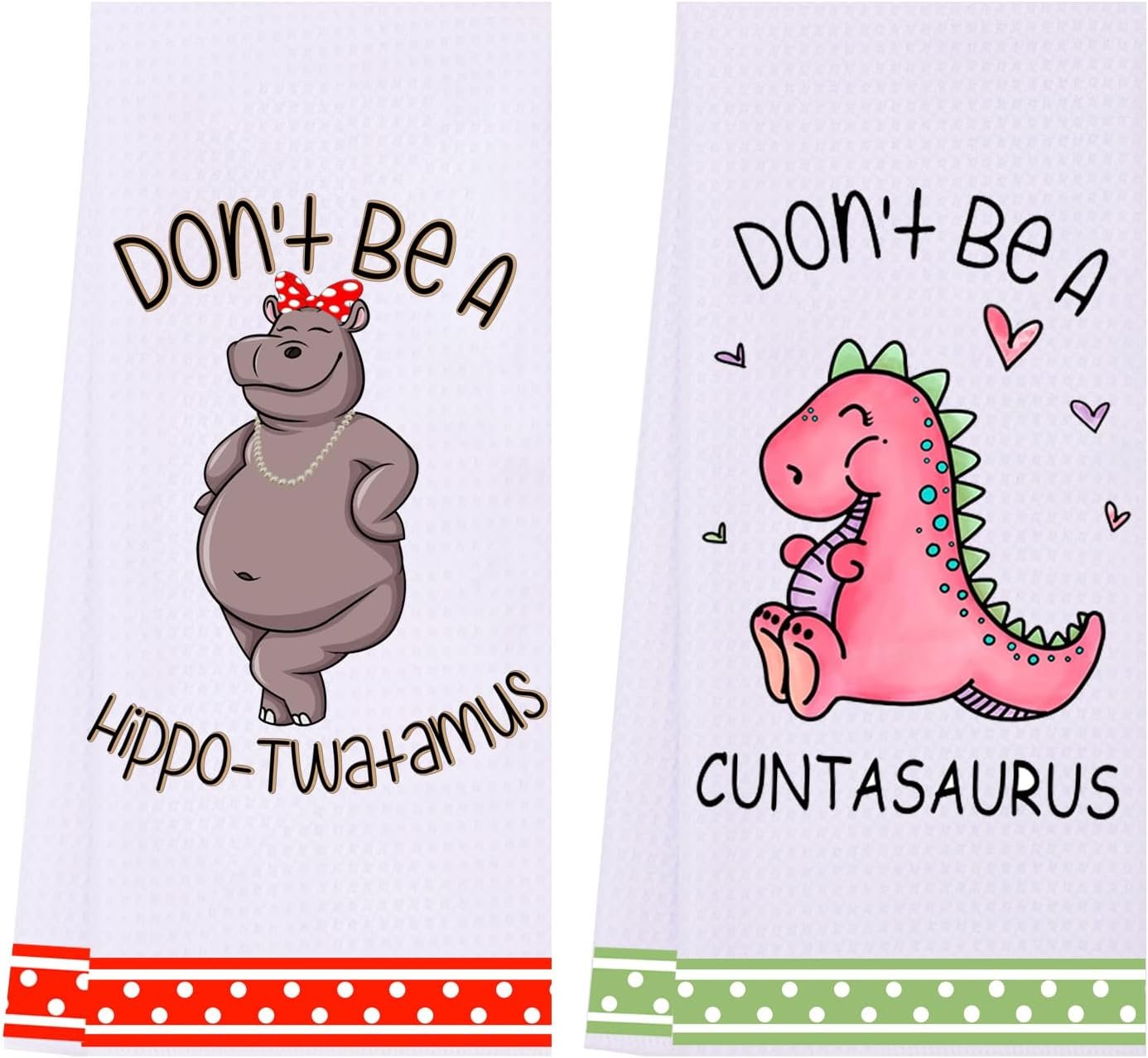 Dino Bitch Kitchen Towels