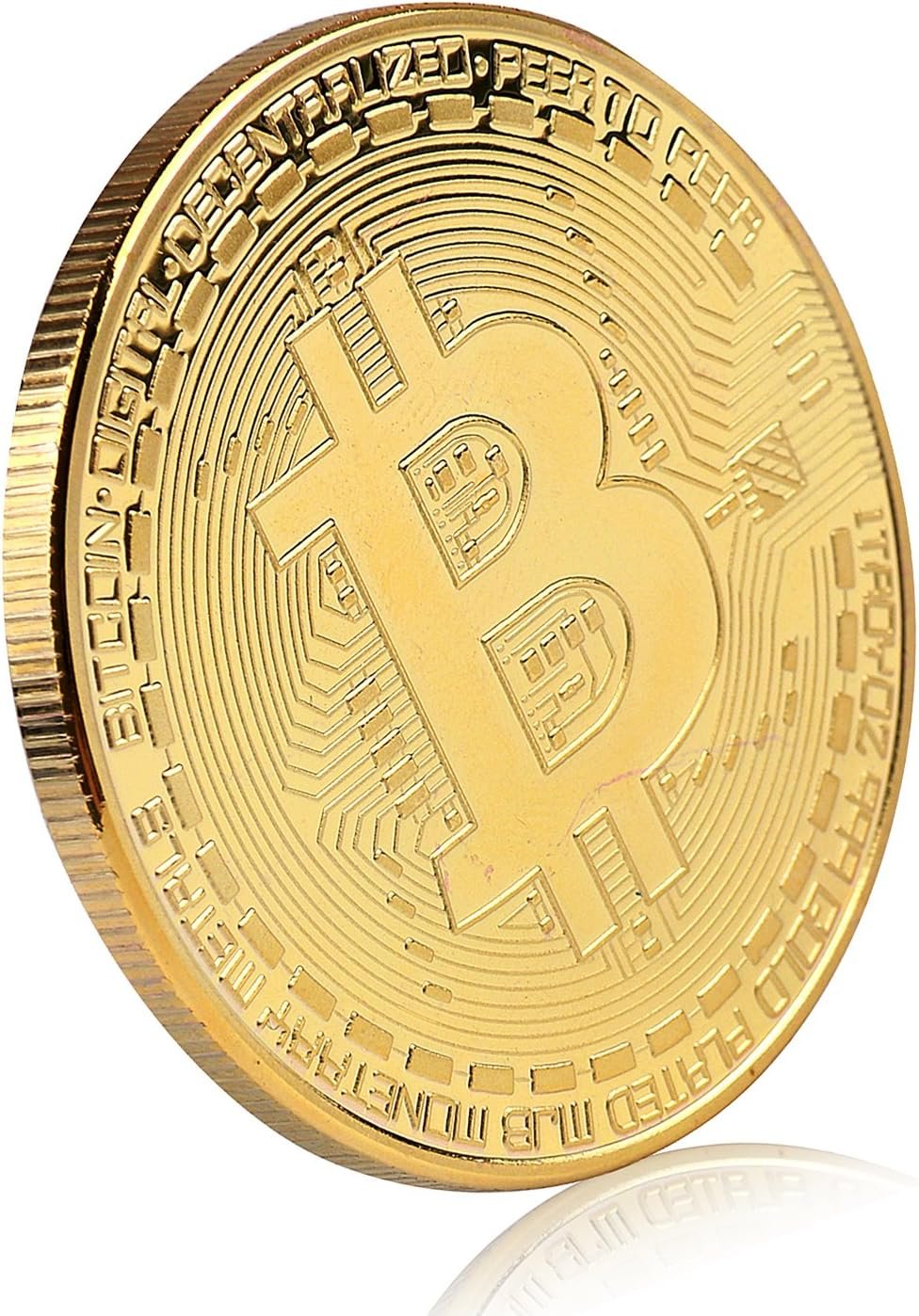 Bitcoin Commemorative Coin 24K Gold Plated